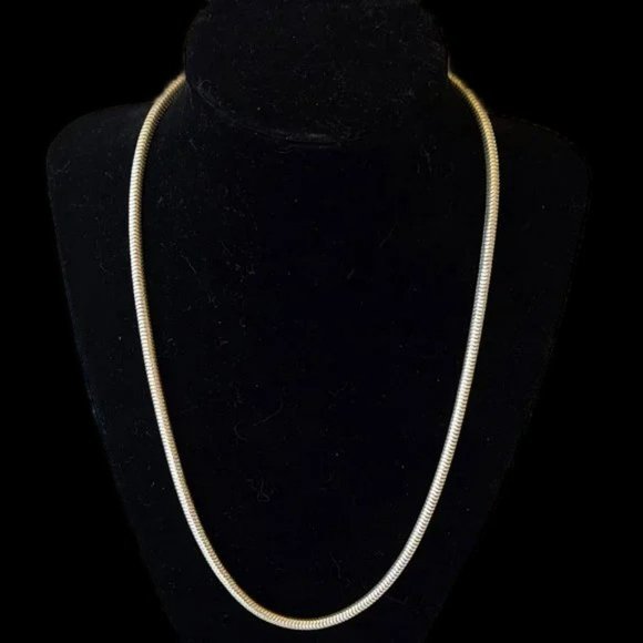 QVC Italian .925 Sterling Silver Snake Chain Necklace 20" Lobster Claw Clasp - Picture 3 of 6